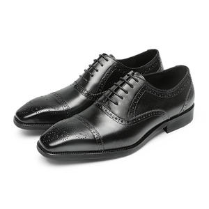 Zapatos Oxford de Cuero Genuino, Transpirables, Casuales, Elegantes, de Alta Gama, con Punta en Pico, Antideslizantes, para Bodas y Ocasiones Formales - Product Image 1