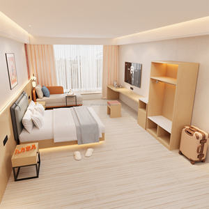 Custom Modern Luxury <b>Single</b> Double Queen King <b>Beds</b> by Professional Manufacturer Wood Panel for Hotel Bedroom <b>Sets</b> - Product Image 2