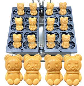 10 pièces à la fois vente chaude utilisation commerciale poêle antiadhésive petit ours forme gaufrier grande bulle gaufrier - Product Image 2