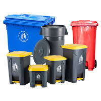 Poubelles d'extérieur en plastique de grande capacité 120L/240L/360L/660L/1100 litres Poubelle à pédale poubelle/poubelle/poubelle