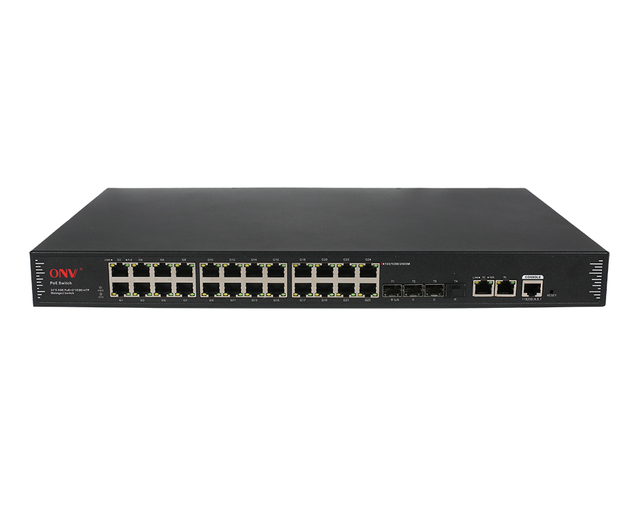 ONV hot selling 2.5G POE switch L3 managed switch with 4 10G SFP+ ports support ERPS LACP IGMP DHCP SNMP