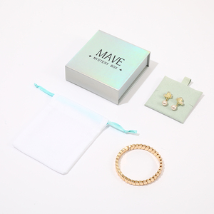 Boîtes à bijoux élégantes <span class=keywords><strong>en</strong></span> carton argenté de qualité supérieure avec fermeture magnétique, emballage <span class=keywords><strong>en</strong></span> forme de coquille pour collier et boucles d'oreilles - Product Image 4