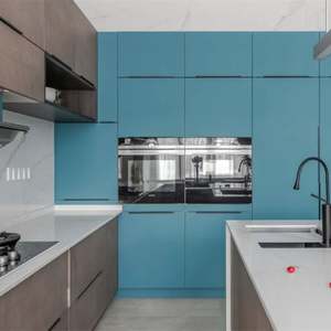 Modern Design Home Decoration Affordable Kitchen Fresh-Feeling Modular Mix Colour Wooden Kitchen Cabinets - Product Image 1