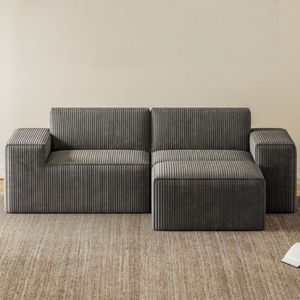 Sofá Chesterfield Moderno de Lujo YILISTAR, Ecológico, Color Personalizado, Espuma Viscoelástica Comprimida de Alta Resistencia, Cubierta de Pana, Modular - Product Image 2