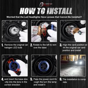 Accessoires de voiture pour Toyota Corolla 2016, mini ampoule LED T8 Pro H4, projecteur bi-LED, phares 6500lm 85w, lumière blanche - Product Image 4