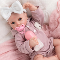 Littlerslove Mignonne poupée reborn en vinyle de 18 pouces, jouet doux et câlin pour tout-petits, modèle de poupée à monter soi-même pour filles, vente à prix réduit