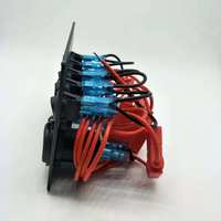 Pièces automobiles, panneau de commutateur à bascule à 8 gangues, 12-24 VDC, disjoncteur, double sortie USB 5V 1A/2.1A, courant maximal de 10A, matériau ABS