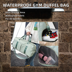 Bolsa de lona de viaje con logotipo personalizado, bolso deportivo impermeable para gimnasio separado en húmedo/seco con compartimento para zapatos, nueva solución de almacenamiento barata - Product Image 2