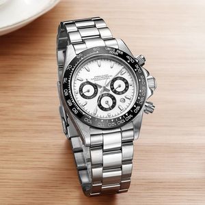 Montre à quartz pour homme en acier inoxydable 316L, chronographe résistant à l'eau, design antique, personnalisable OEM, luxe - Product Image 1