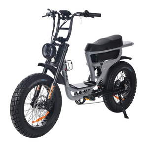 Nouveau Vélo Électrique Rétro <span class=keywords><strong>Vintage</strong></span> 2026, Moped 48V 500W, Double Suspension, Fourche Harlem, Siège Long Fatboys, Pneus Larges, 50KM/H - Product Image 6