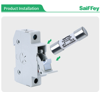 Saiffey SFPV-1038 10*38mm 1000V CC 32A Fusible solaire PV avec indicateur de basse tension en céramique, haute capacité de coupure HRC, cylindrique CE