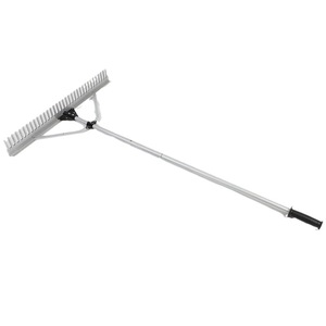 Râteau à sable plat en acier inoxydable de haute qualité, outil double usage pour planche à sable, dispositif de fosse à sable pour l'athlétisme et le saut en longueur, argent noir <span class=keywords><strong>Wolin</strong></span> - Product Image 2