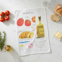 Serviettes et essuie-mains en polyester et lin, imprimées numériquement, faites à la main, modernes, personnalisables, pour la décoration de la table de cuisine, utilisation en restaurant