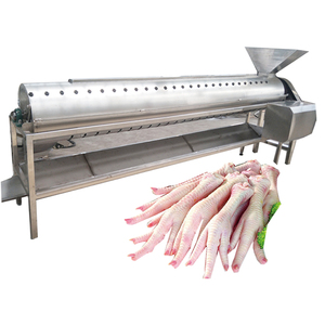 เครื่องตัดและปอกไก่อัตโนมัติสายการผลิตเครื่องกำจัดขนไก่