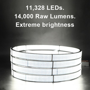 Bộ đèn <span class=keywords><strong>LED</strong></span> vòng xe tải 17 inch, 3 năm bảo hành, 10 hàng đèn viền nâng cấp lên <span class=keywords><strong>12</strong></span> hàng đèn trắng tinh khiết, dành cho xe địa hình - Product Image 3