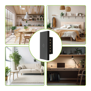 Interruptor Inteligente <span class=keywords><strong>WiFi</strong></span> Tuya, 10A, 110-240V, Vidrio Templado <span class=keywords><strong>con</strong></span> Condensador - Product Image 1