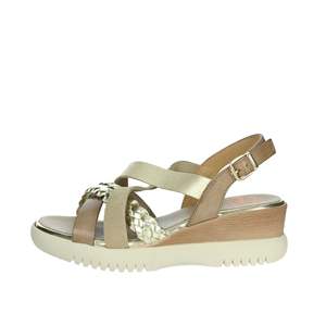 Sandalo con Zeppa da Donna Porronet 7040 Taupe - Product Image 1