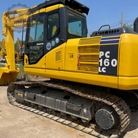 Excavatrice KOMATSU d'occasion PC160 PC130 PC200 PC220, matériel KOMATSU d'occasion pour la construction routière et les travaux de terrassement