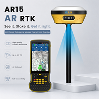 Récepteur GNSS RTK GPS Différentiel pour la Topographie Terrestre, avec Laser Visuel AR, Ensemble Complet Base et Mobile RTK GNSS