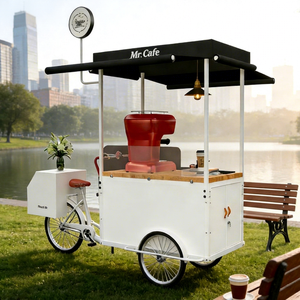 Triciclo Eléctrico de Carga para Café, Carrito de Fibra de Vidrio para Helados, Venta Ambulante para Tiendas de Helados, Hoteles y Panaderías - Product Image 1