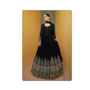 Fourniture directe d'usine Faux Georgette lourde avec broderie 3mm séquence travail Alizeh or Salwar Kameez - Product Image 1