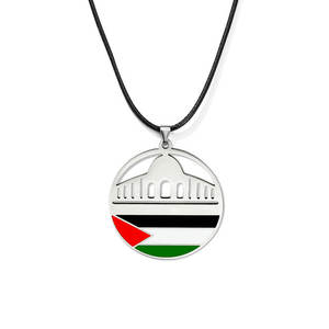 Saint-Esprit Blanc Colombe Palestine Drapeau Libre Plaqué Or Pendentif Collier Argent Plaqué Métal Émail Paix Pigeons Drapeau Collier - Product Image 4
