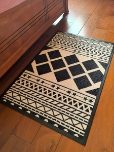 Traditional Red <b>Doormat</b> Rectangle Fabric Welcome Mat With Chinese Characters Indoor Floor Mat - Product Image 1