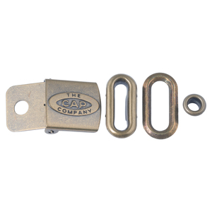 Tùy chỉnh khắc logo Mũ bóng chày điều chỉnh mũ khóa kim loại trượt Clasp phát hành đồng thau mạ vuông Giày khóa lưới trang trí - Product Image 5