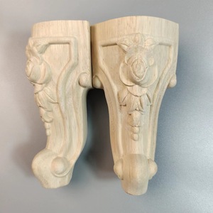 Oferta Especial en Stock: Patas de <span class=keywords><strong>Madera</strong></span> Maciza Tallada con Diseño de Rosa Estilo Europeo para Muebles de TV, Armarios y Mesitas de Noche - Product Image 1