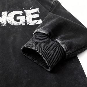 Sudadera con Capucha para Hombre, Estilo Urbano, Vintage, Lavada, Casual Americana, 100% Algodón, Cuello Redondo, Estampado Gráfico Personalizado, Corte Holgado, Novedad 2026 - Product Image 2