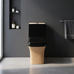 WC en céramique de haute qualité fabriqué en Chine - WC décoratif pour salle de bain à poser au sol, WC monobloc - Product Image 4
