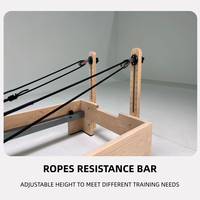 Peralatan Pelatihan Pilates Komersial HighWind yang Dapat Disesuaikan, Tahan Lama, dan Membentuk Tubuh, Reformer Pilates Kayu Maple, Pilates yang Dapat Disesuaikan