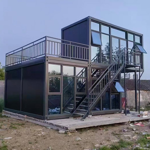 บ้านสำเร็จรูปแบบโมดูลาร์ 2 ชั้น สามารถวางซ้อนกันได้  แบบถอดประกอบได้ ใช้เป็นสำนักงานชั่วคราวและธุรกิจให้เช่าเชิงพาณิชย์ - Product Image 1