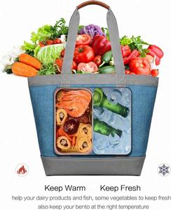 Insulated Food Cooler <b>Bag</b> Cooler <b>Tote</b> <b>Bag</b> Thermal Foam Insulation for Hot/Cold Food - Product Image 3