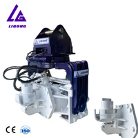 Pilote de pieu hydraulique rotatif à 360 degrés pour tôle d'acier, marteau vibrant hydraulique pour pelle PC300 PC350