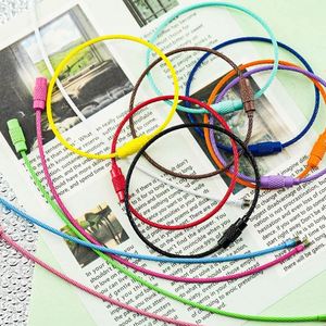 Colorful Coated Eco-Friendly Stainless Steel Wire Cable Keychain with Locking Key Ring and <b>Rope</b> - Product Image 3