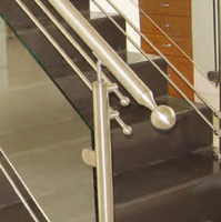 Accessoires de main courante en acier inoxydable, embouts de tube de balustrade, bouchons de tuyau ronds/arc/quadrangulaires, design contemporain, usage hôtelier