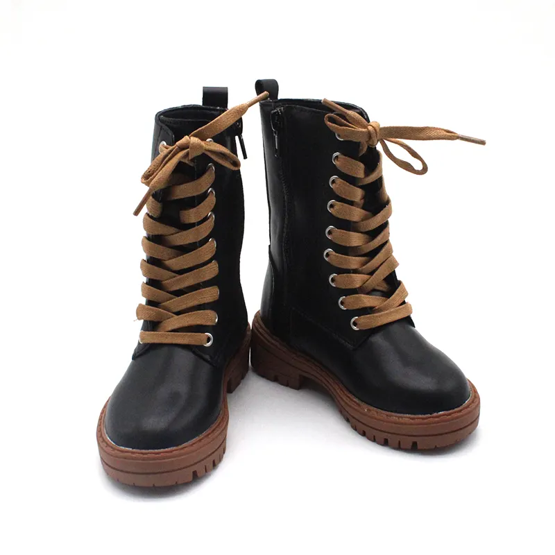 black rubber luxury children western leather boots wholesale designers baby girl boy casual kids shoes