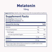 LIFEWORTH Soutien du sommeil 10 mg Mélatonine Gommes à saveur de fraise pour adultes