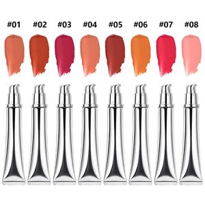 Baume à lèvres liquide végétalien personnalisable, gloss waterproof multifonctionnel pour visage, lèvres et yeux en tube argenté - Product Image 4