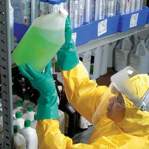 Guantes industriales de goma de nitrilo 100%, verde, blanco, XL, seguridad para las manos, 15mil, 18mil, 22mil, látex resistente a productos químicos, forrado flocado - Product Image 6