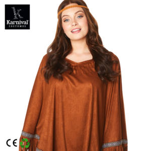 Costume de carnaval indien pour femmes, poncho de <span class=keywords><strong>cowboy</strong></span> avec franges, robe hippie traditionnelle pour adultes - Product Image 6