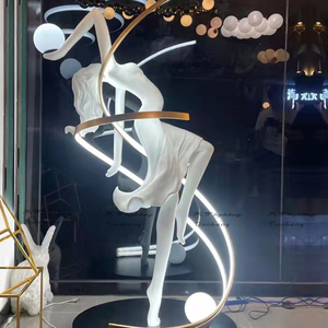 Lampada da Terra a LED di Alta Qualità dal Design Moderno e Minimalista, Luce da Angolo Artistica e Decorativa di Lusso a Forma di Dea Danzante Creativa - Product Image 2