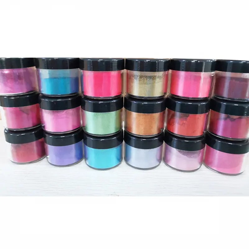 Miti Kleuren Natuurlijke Bulk Mica Parel Pigment Poeder Opnieuw Gekleurd Parelmoerpigment Mica Poeder 5G/Kuip