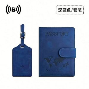 Cartera de Viaje Minimalista Impermeable para Hombre, Funda para Pasaporte de Cuero PU, Ranura para Tarjetas, Bloqueo RFID, Alta Calidad, Portátil - Product Image 6