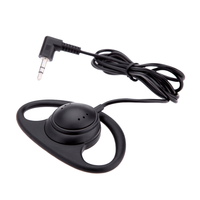 3.5mm D-Shape Style Wired Earhook Headphone Single Side walkie talkie Earphone One Side Earhook Design