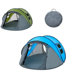 Camping 3 pessoas única camada Rainproof tenda exterior abertura automática tenda