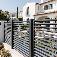 Panneaux de clôture en alliage d'aluminium aux designs modernes, très demandés, étanches, pour jardin, bordures décoratives, treillis, portails, thermolaqués