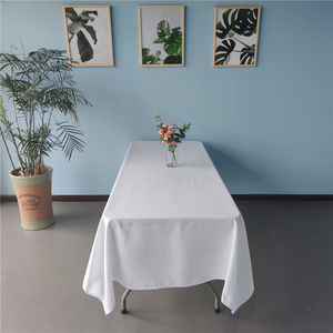 Vente en gros <span class=keywords><strong>de</strong></span> nappe en coton rectangulaire blanche faite à la main lavable pour les banquets <span class=keywords><strong>de</strong></span> mariage avec logo personnalisé <span class=keywords><strong>de</strong></span> bonne qualité - Product Image 4