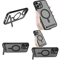 Casing Magnetik Transparan Tipis dengan Penyangga untuk iPhone 15 14 13 12 Plus 11 16 Pro Max 17 Air, Produk Ponsel Dropshipping